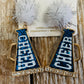 Hypoallergenic Cheer Earrings - Blue