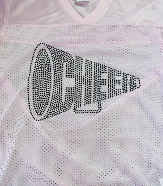 Cheer Rhinestone Jersey - Light Pink