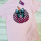 Pink Checkered Pumpkin Tee