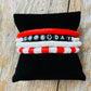 Red & White Heishi Game Day Bracelet
