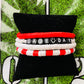 Red & White Heishi Game Day Bracelet