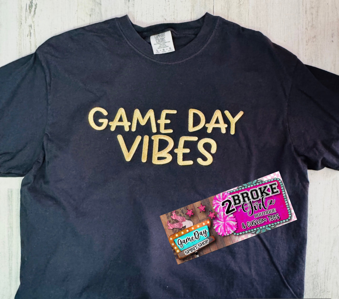 Game Day Vibes Glitter PUFF Comfort Color