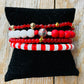 Baseball Heishi Beaded Bracelet