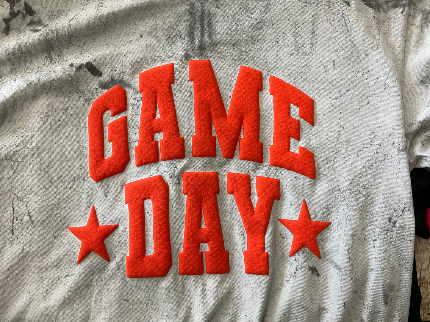 Comfort Colors Acid Wash Orange Game Day - PUFF