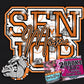 Orange & Black Bulldogs Senior Mom Tee or Crewneck