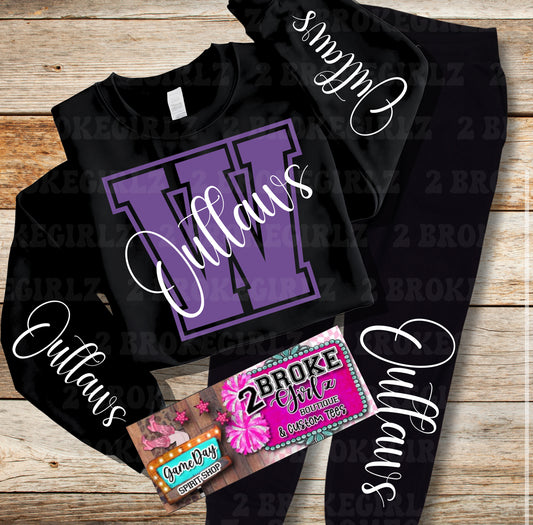 Weleetka Outlaws- Sweatshirt OR Sweatpants