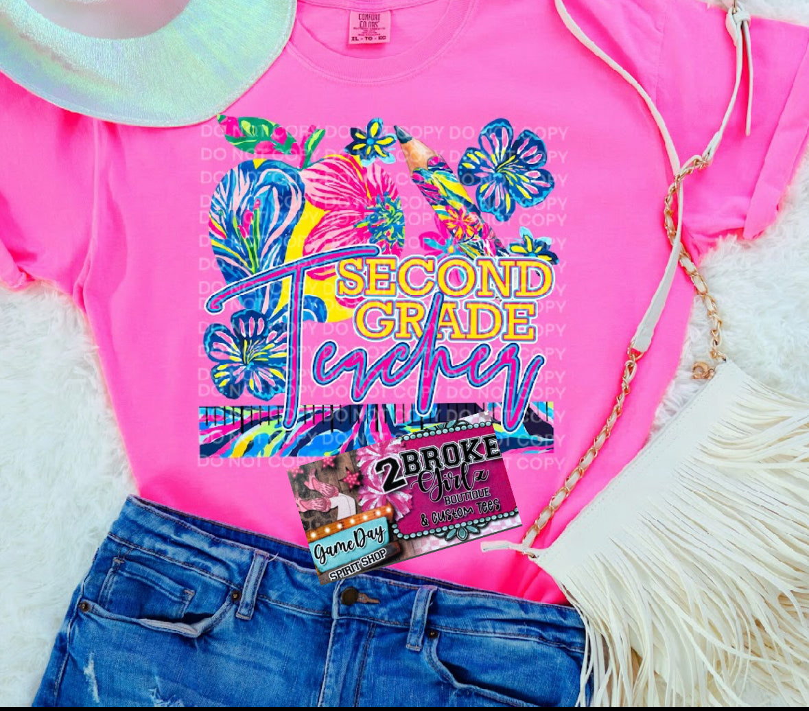 Custom Teacher Comfort Color Tee Pink or Pepper