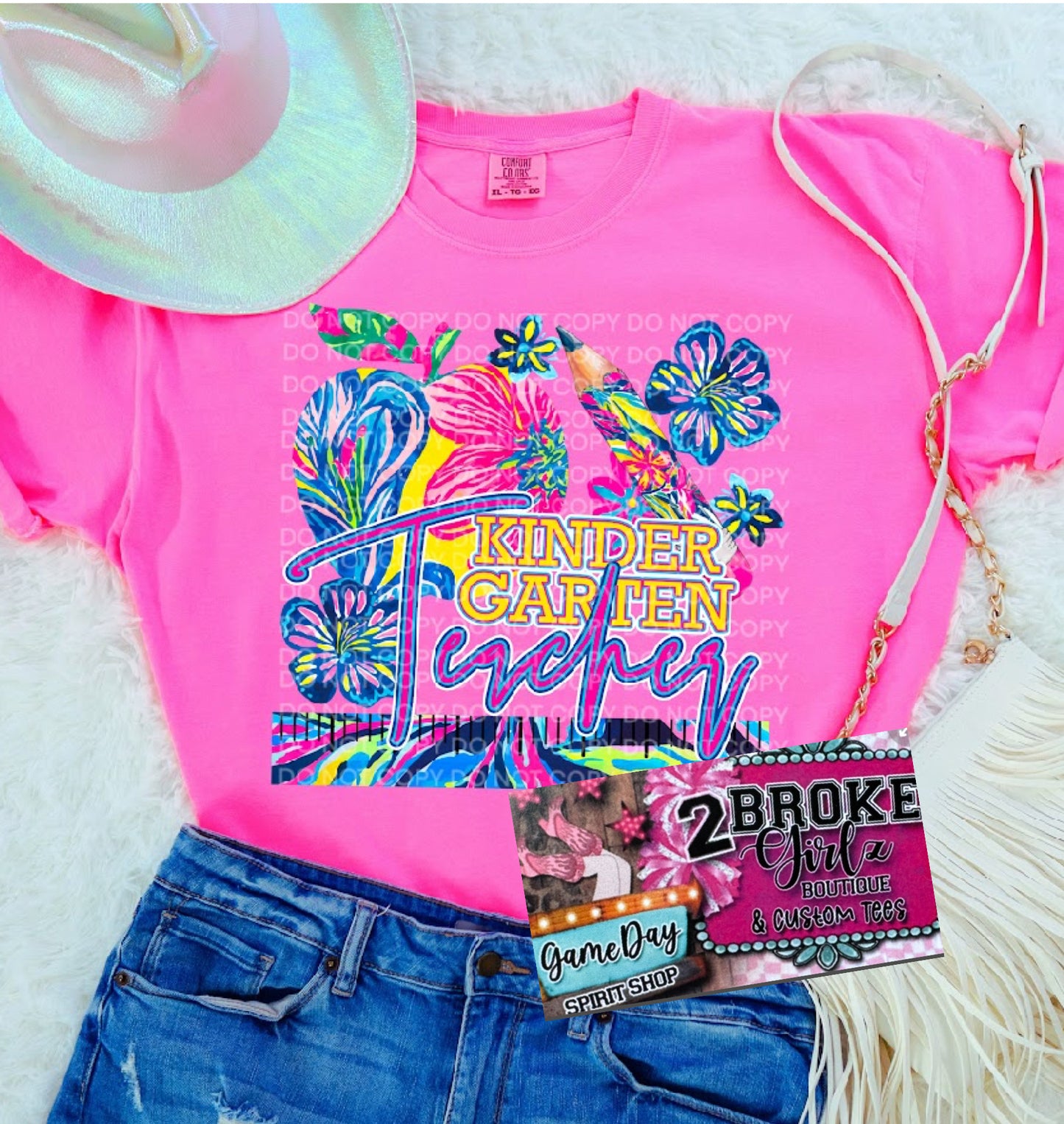 Custom Teacher Comfort Color Tee Pink or Pepper