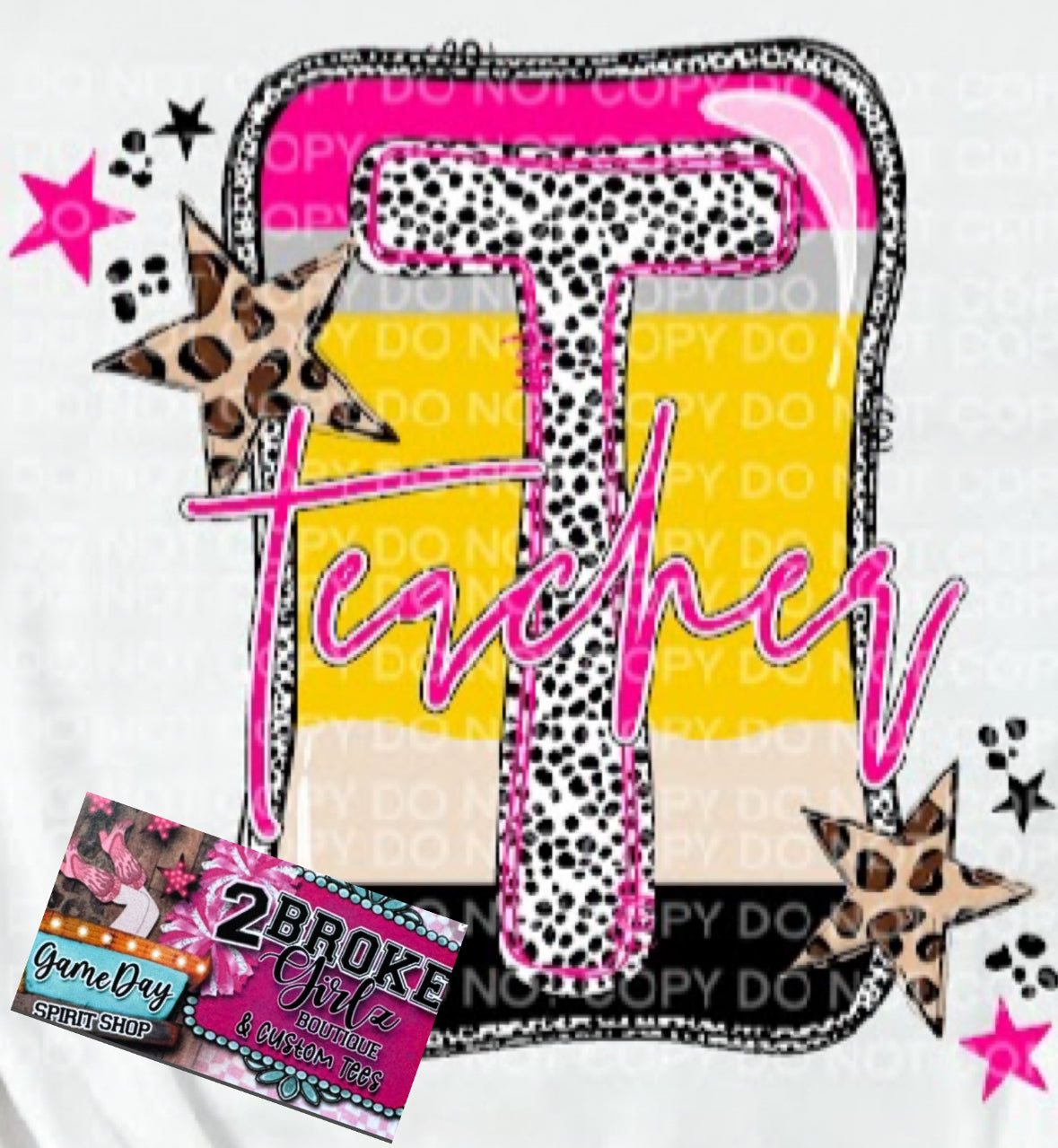Leopard Teacher Tee-Softstyle or Comfort Color