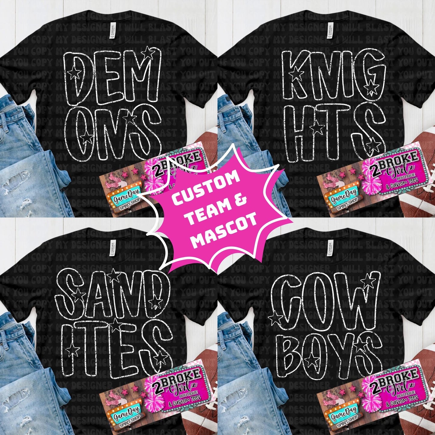 Custom School Spirit Graphic Tee