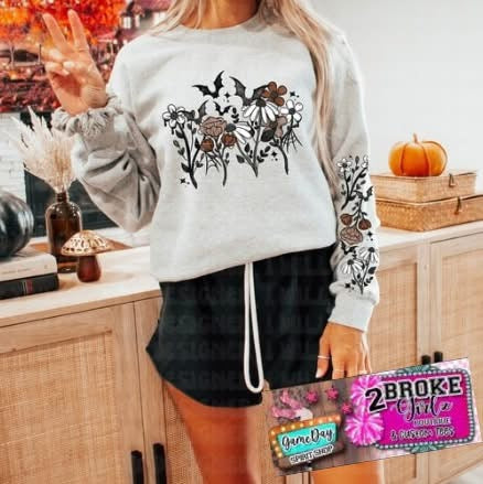 Spooky Floral Sweatshirt