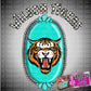 Wilson Tigers Turquoise Faux Cabochon Pendant – Funky Cowgirl Spiritwear PNG