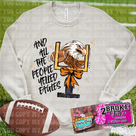 ALL THE PEOPLE YELLED EAGLES PNG