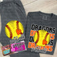Dragons softball 2 pc set