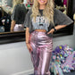 Shiny Faux Leather Pants
