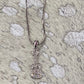 Guitar Silver Rhinestone Necklace