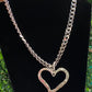 Silver Chain Heart Necklace