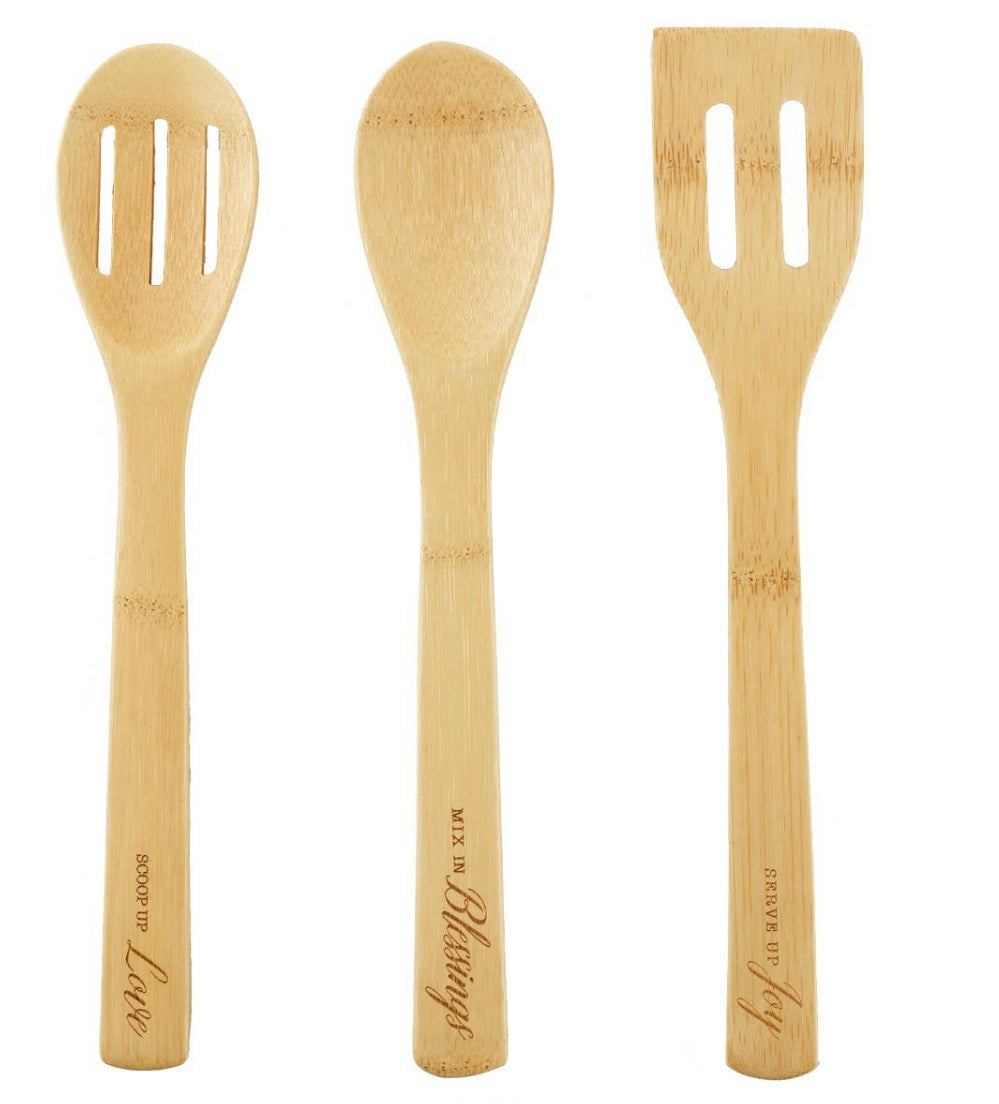 Love, Blessings, Joy Bamboo Spoon Set